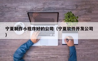 改则宁夏制作小程序好的公司（宁夏软件开发公司）